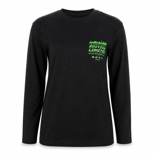 Front view of PRETTYLITTLETHING women’s black cotton basic t-shirt, size XS, round neck - edition limitee