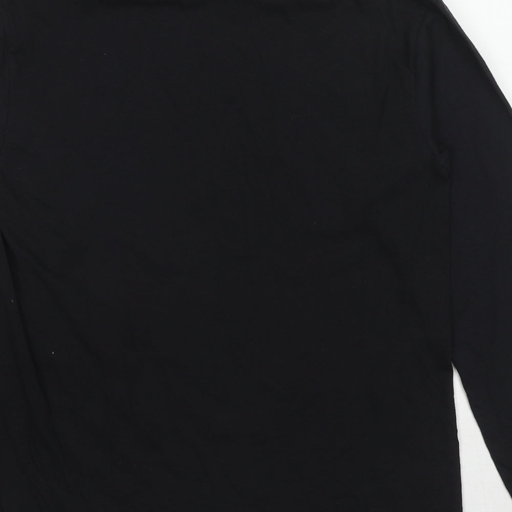 PRETTYLITTLETHING Womens Black Cotton Basic T-Shirt Size XS Round Neck - Edition Limitee