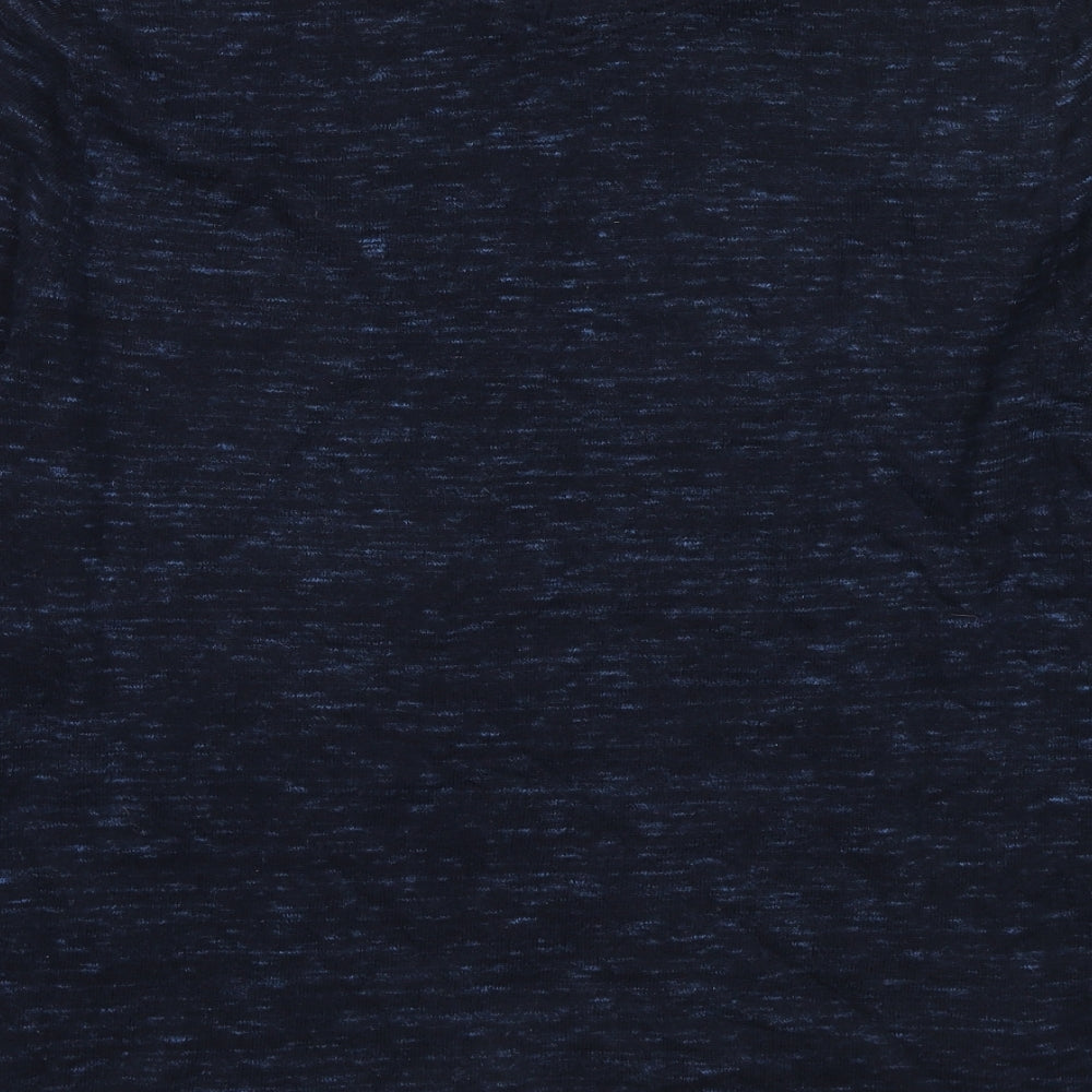 Fat Face Mens Blue Round Neck Cotton Pullover Jumper Size L Long Sleeve