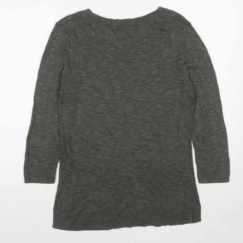 Gap Womens Green Round Neck Polyester Pullover Jumper Size S