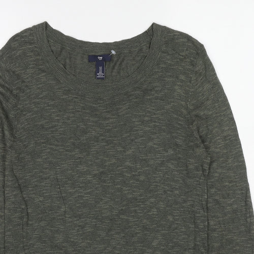 Gap Womens Green Round Neck Polyester Pullover Jumper Size S
