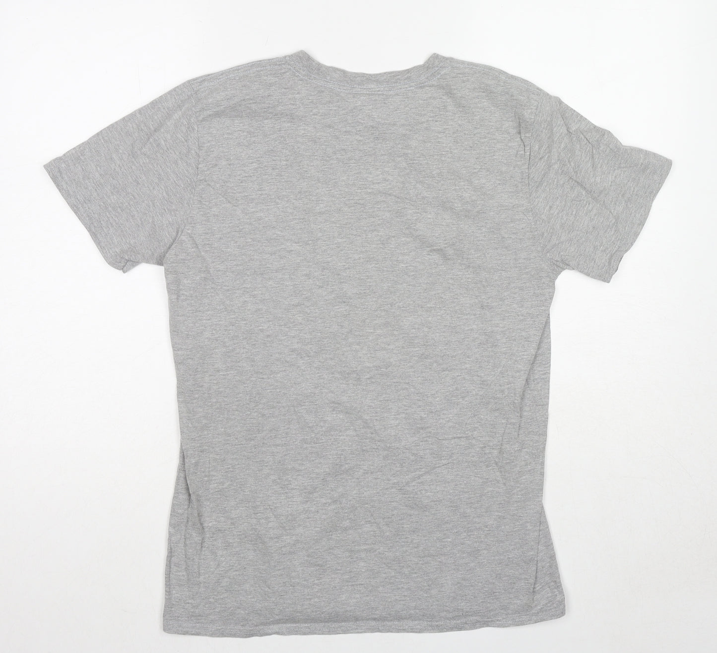 Harry Potter Womens Grey Cotton Basic T-Shirt Size M Round Neck - Gryffindor