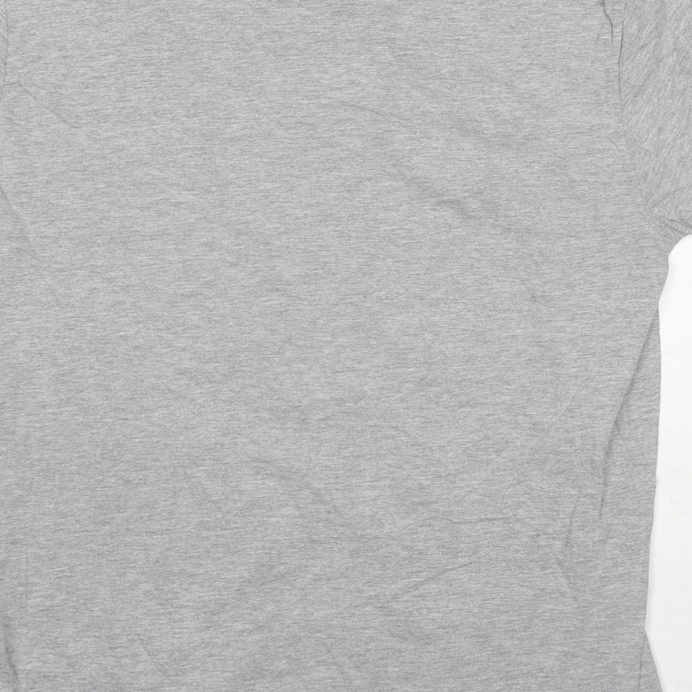 Harry Potter Womens Grey Cotton Basic T-Shirt Size M Round Neck - Gryffindor