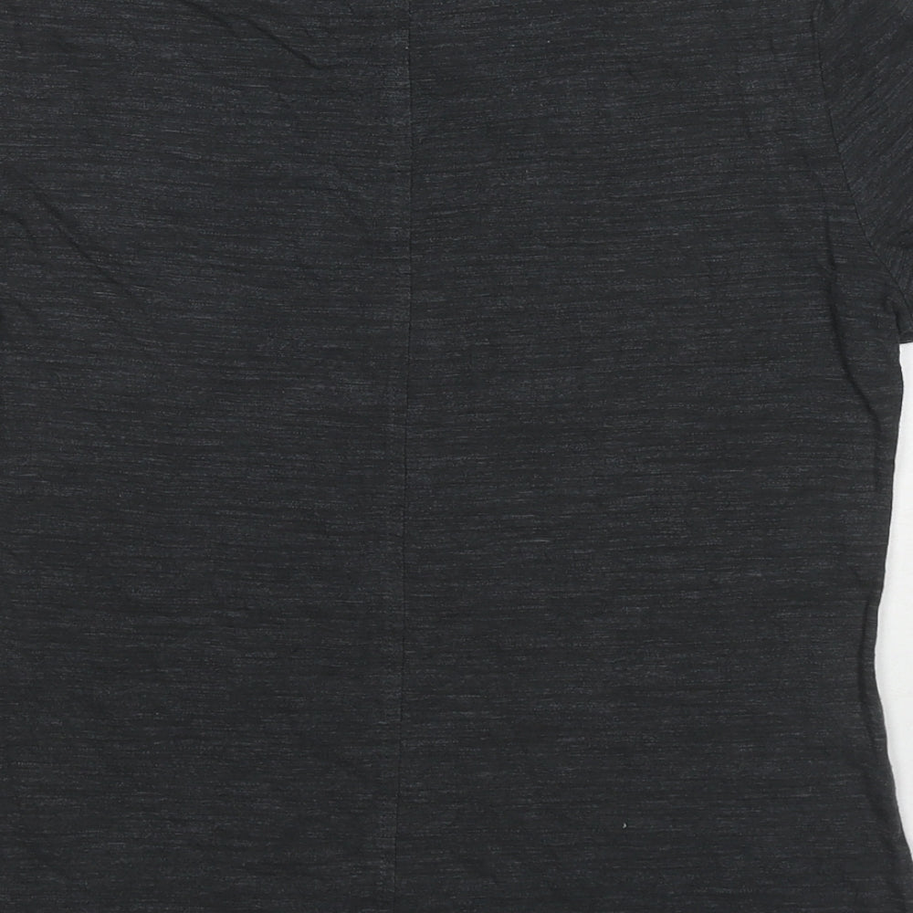 Reebok Womens Grey Cotton Basic T-Shirt Size M Round Neck