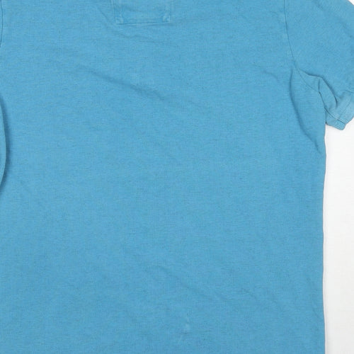Superdry Mens Blue Cotton Polo Size 2XL Collared Pullover