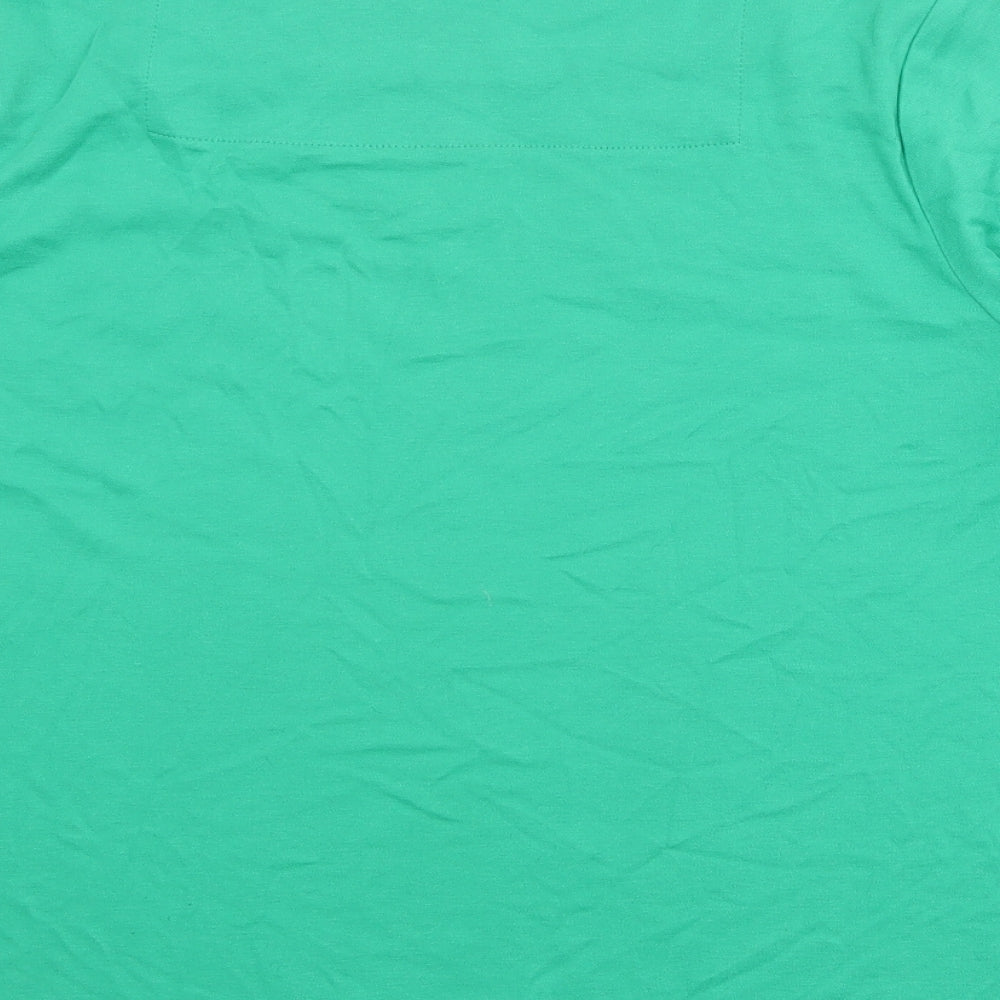 TIGI Womens Green Polyester Basic T-Shirt Size 22 Square Neck - Size 22-24 Anchor Snake