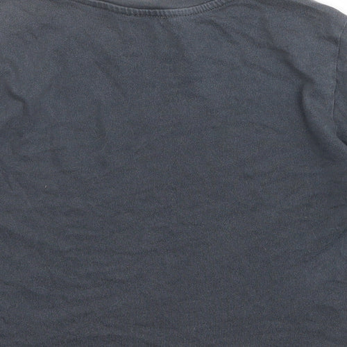 Urban Outfitters Womens Grey 100% Cotton Cropped T-Shirt Size XS Round Neck