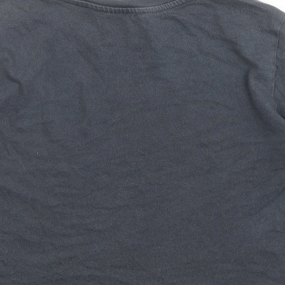 Urban Outfitters Womens Grey 100% Cotton Cropped T-Shirt Size XS Round Neck