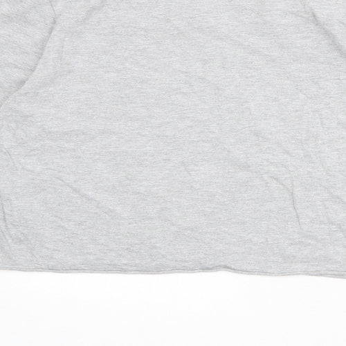 Cooperative Womens Grey Polyester Basic T-Shirt Size M Crew Neck - New York Size M-L