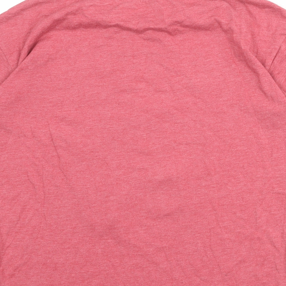 Marks and Spencer Girls Red Polyester Basic T-Shirt Size 12-13 Years Crew Neck Pullover - Zebra Wild Spirit