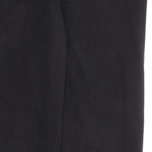 Bonmarché Womens Black Cotton Straight Jeans Size 20 Regular Zip