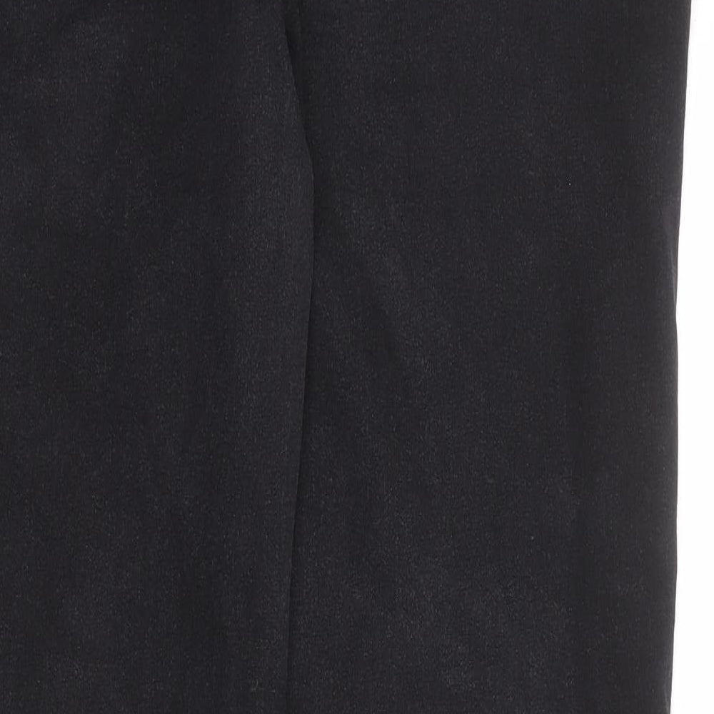 Bonmarché Womens Black Cotton Straight Jeans Size 20 Regular Zip