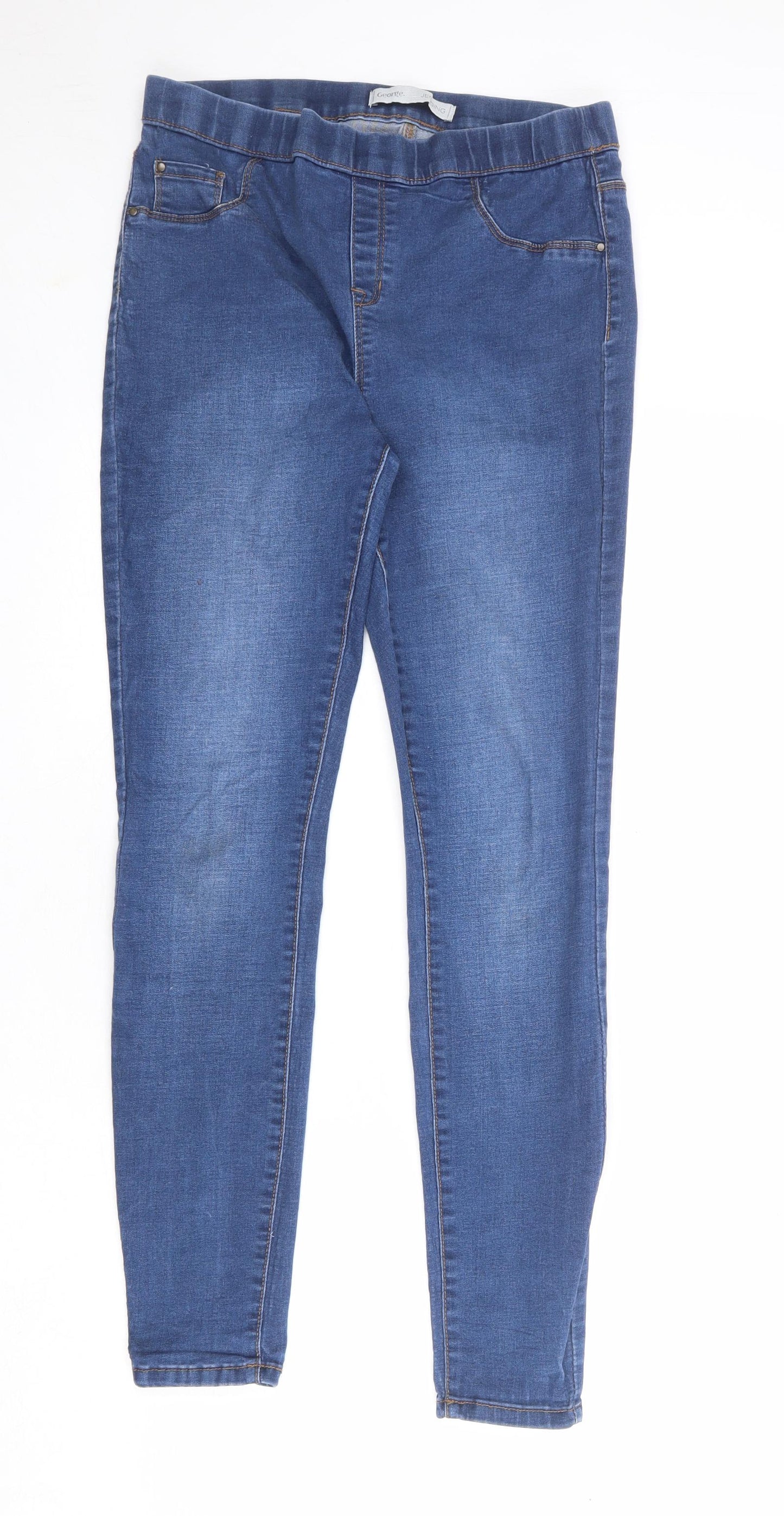 George Womens Blue Cotton Jegging Jeans Size 16 Regular
