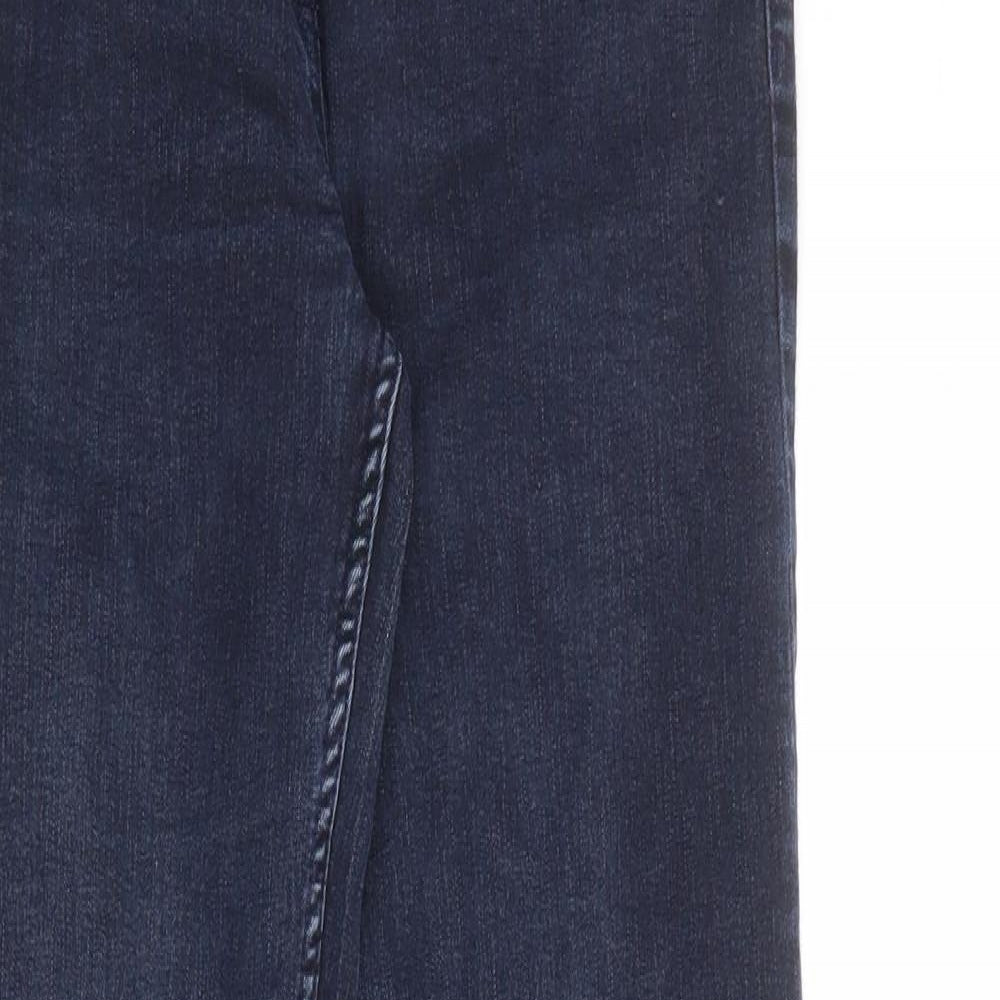 Maine New England Womens Blue Cotton Straight Jeans Size 8 Regular