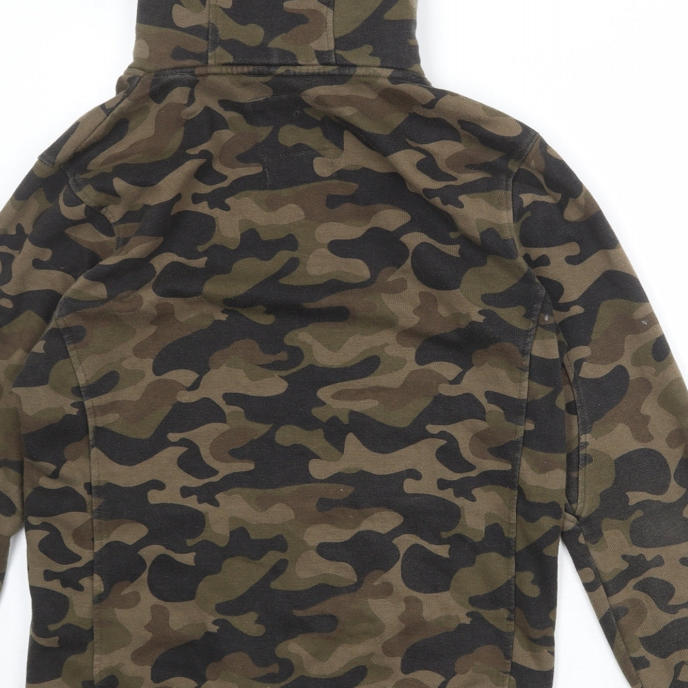 Duck and Cover Mens Multicoloured Camouflage Polyester Pullover Hoodie Size M