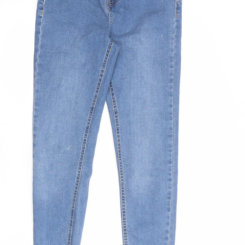 Denim & Co. Womens Blue Cotton Skinny Jeans Size 10 Regular Zip