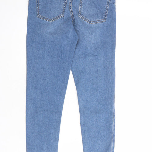 Denim & Co. Womens Blue Cotton Skinny Jeans Size 10 Regular Zip