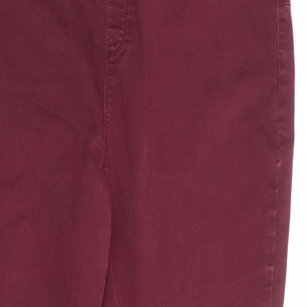 Nutmeg Womens Red Cotton Jegging Jeans Size 22 Regular