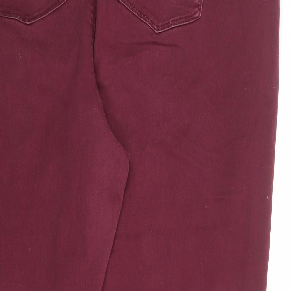 Nutmeg Womens Red Cotton Jegging Jeans Size 22 Regular