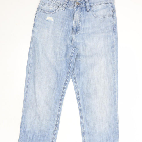 Amazing Woman Womens Blue Cotton Straight Jeans Size 10 Regular Zip