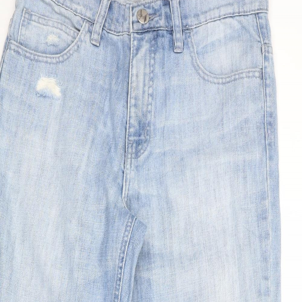 Amazing Woman Womens Blue Cotton Straight Jeans Size 10 Regular Zip