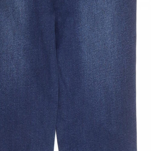 Denim & Co. Girls Blue Cotton Skinny Jeans Size 13-14 Years Regular Zip