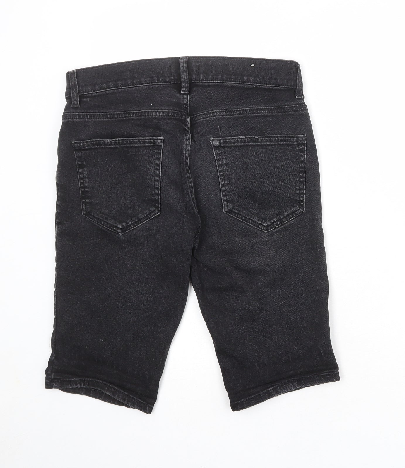 Topman Mens Grey Cotton Chino Shorts Size 30 in Regular Button