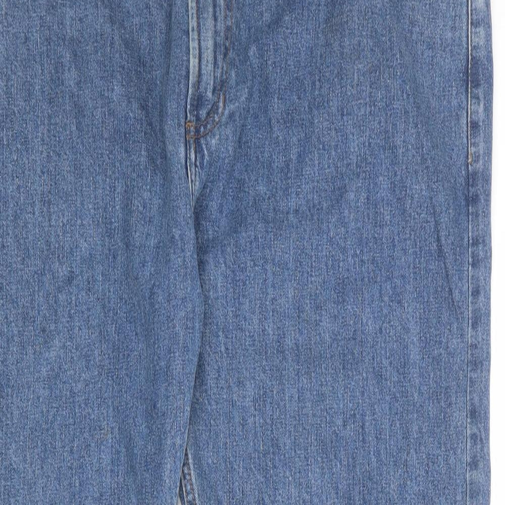 Marks and Spencer Mens Blue Cotton Straight Jeans Size 40 in Regular Zip