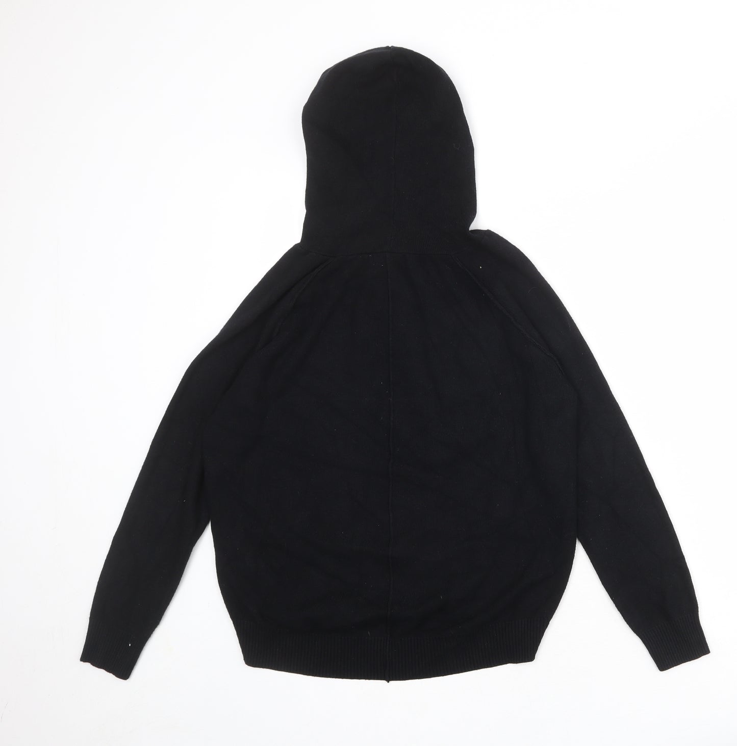 QED London Womens Black Viscose Pullover Hoodie Size S Pullover