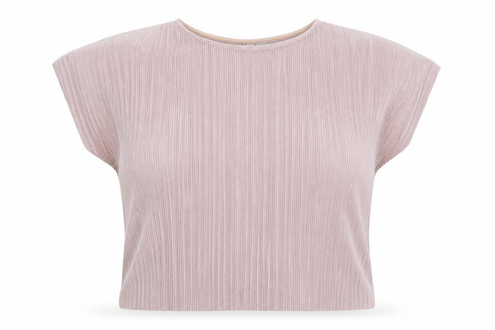 ASOS Womens Pink Geometric Polyester Basic Blouse Size 8 Round Neck