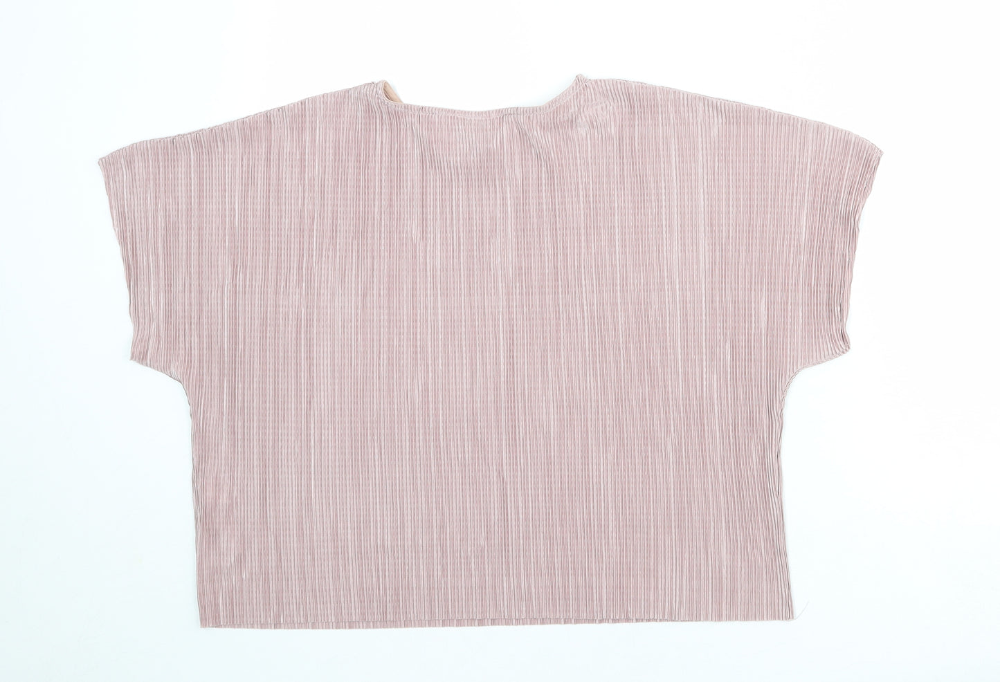 ASOS Womens Pink Geometric Polyester Basic Blouse Size 8 Round Neck