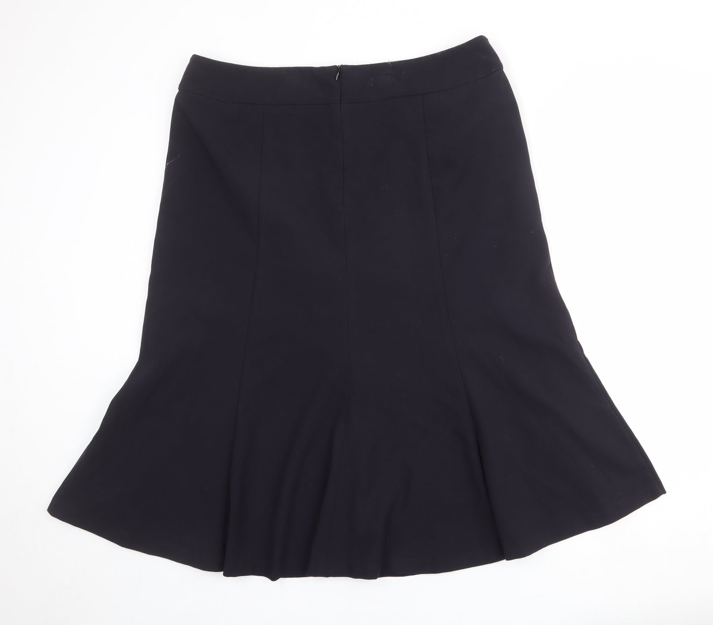 Long Tall Sally Womens Blue Polyester Swing Skirt Size 20 Zip