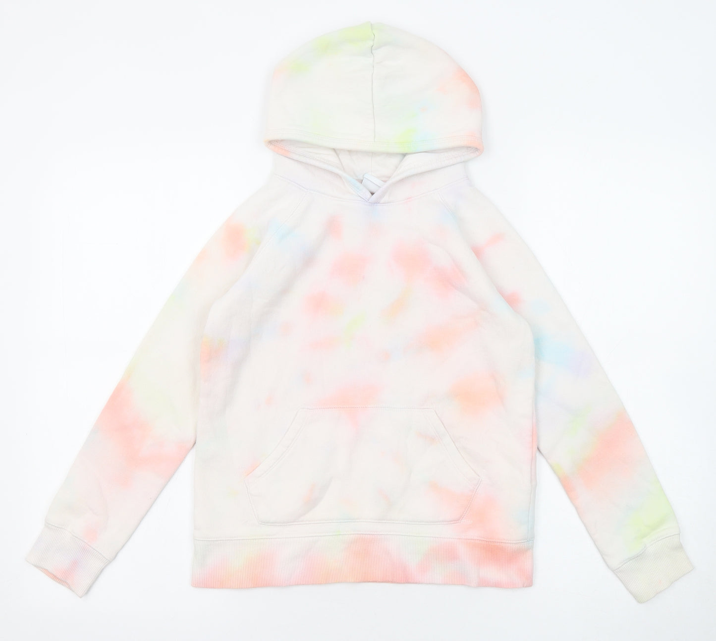 Amazon Girls Multicoloured Geometric Cotton Pullover Hoodie Size 9 Years Pullover