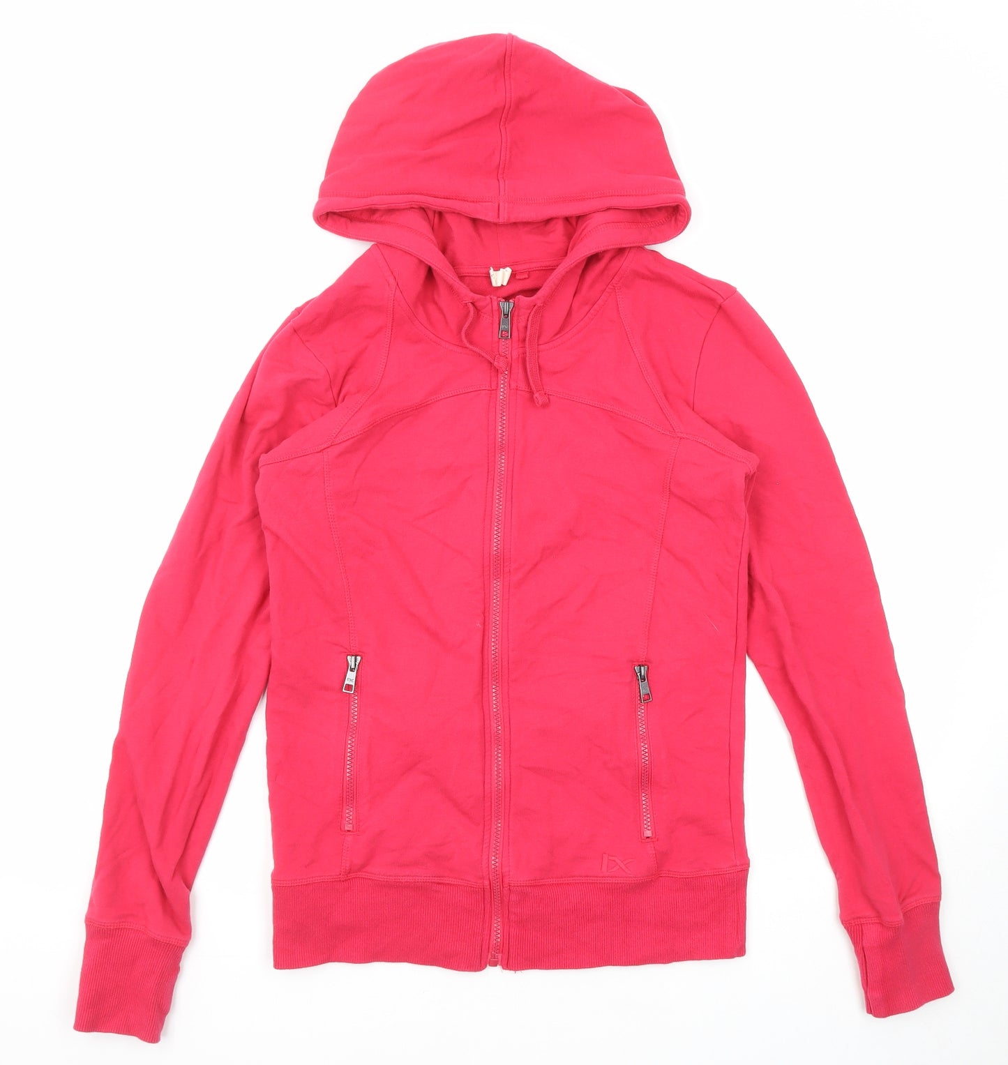 NEXT Womens Pink Cotton Full Zip Hoodie Size 12 Zip