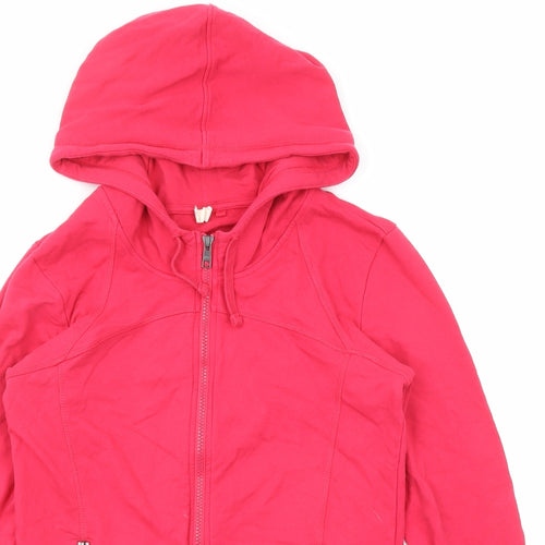 NEXT Womens Pink Cotton Full Zip Hoodie Size 12 Zip