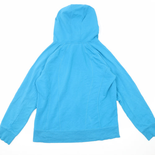 Champion Womens Blue Cotton Full Zip Hoodie Size XL Zip