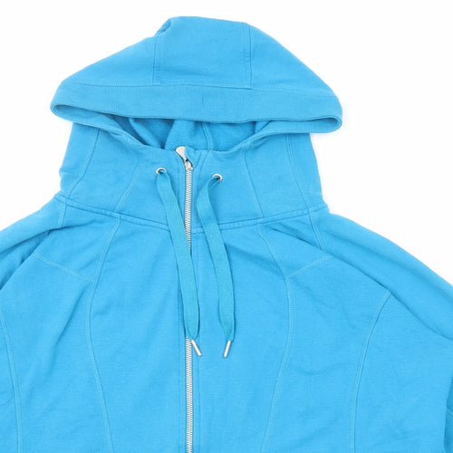 Champion Womens Blue Cotton Full Zip Hoodie Size XL Zip