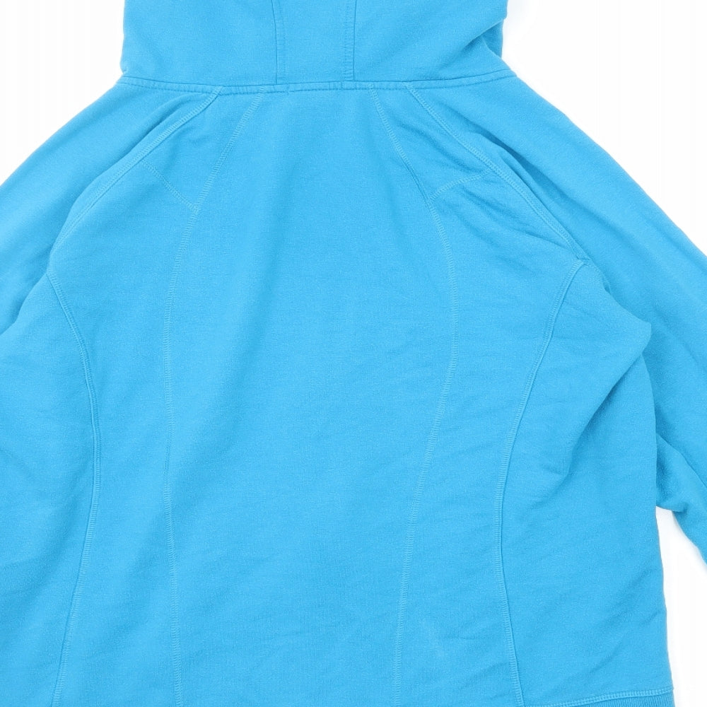 Champion Womens Blue Cotton Full Zip Hoodie Size XL Zip