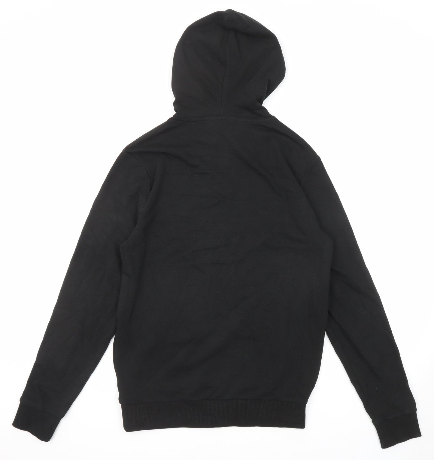 New Look Mens Black Cotton Pullover Hoodie Size S