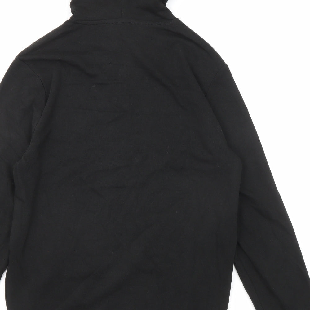 New Look Mens Black Cotton Pullover Hoodie Size S