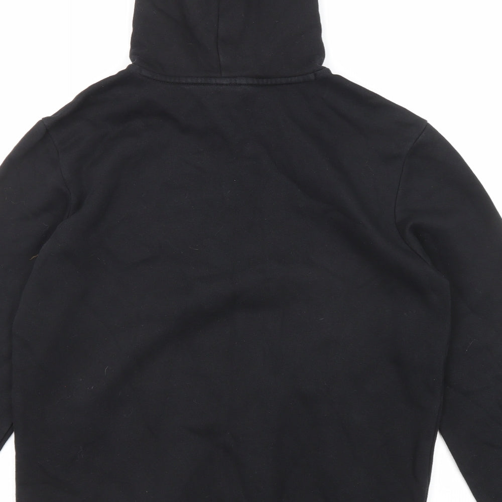 PUMA Mens Black Cotton Pullover Hoodie Size S