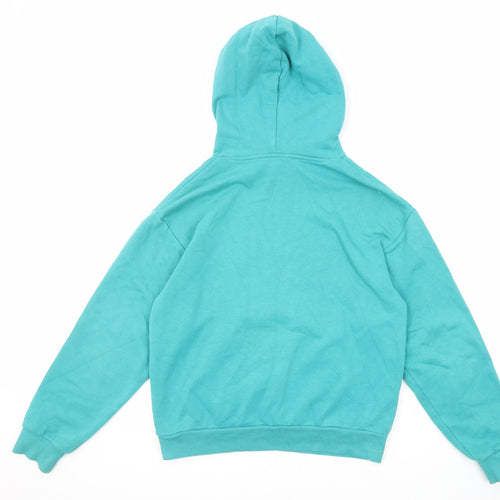 Monki Womens Green Cotton Pullover Hoodie Size XS Pullover