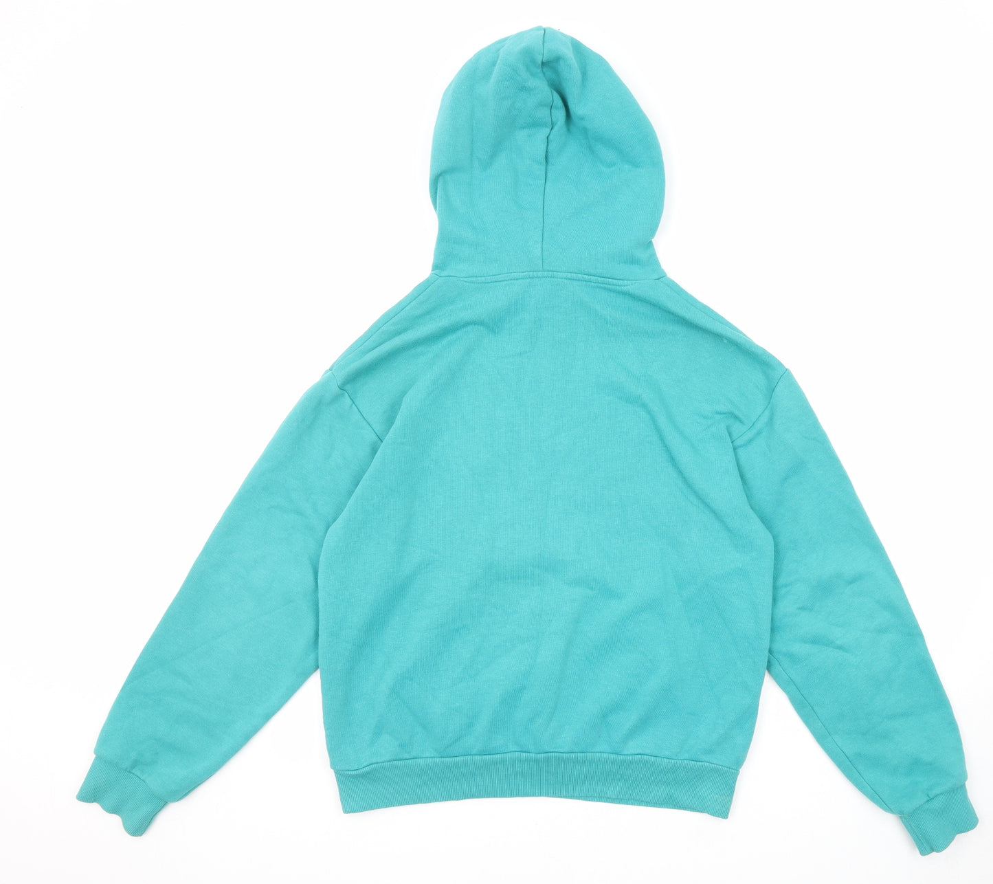 Monki Womens Green Cotton Pullover Hoodie Size XS Pullover