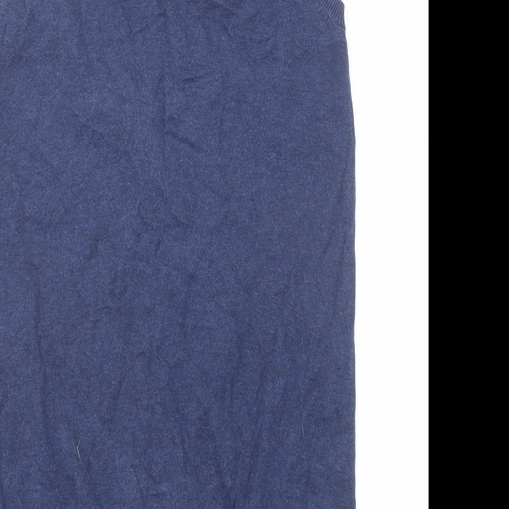 Marks and Spencer Womens Blue V-Neck Cotton Cardigan Jumper Size 10