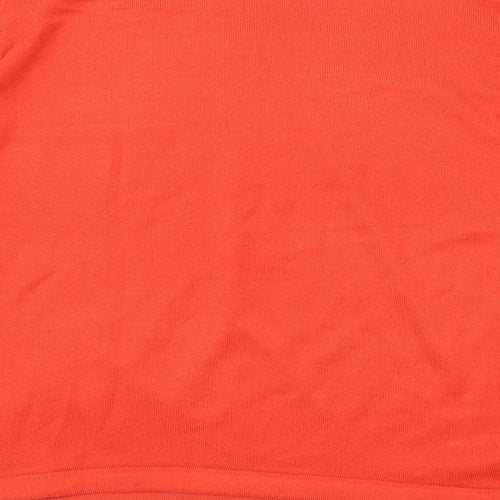Ambria Womens Red Round Neck Acrylic Pullover Jumper Size 16