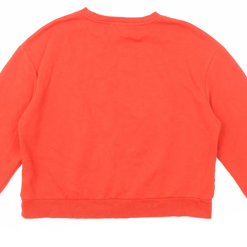 Zara Womens Red Cotton Pullover Sweatshirt Size S Pullover