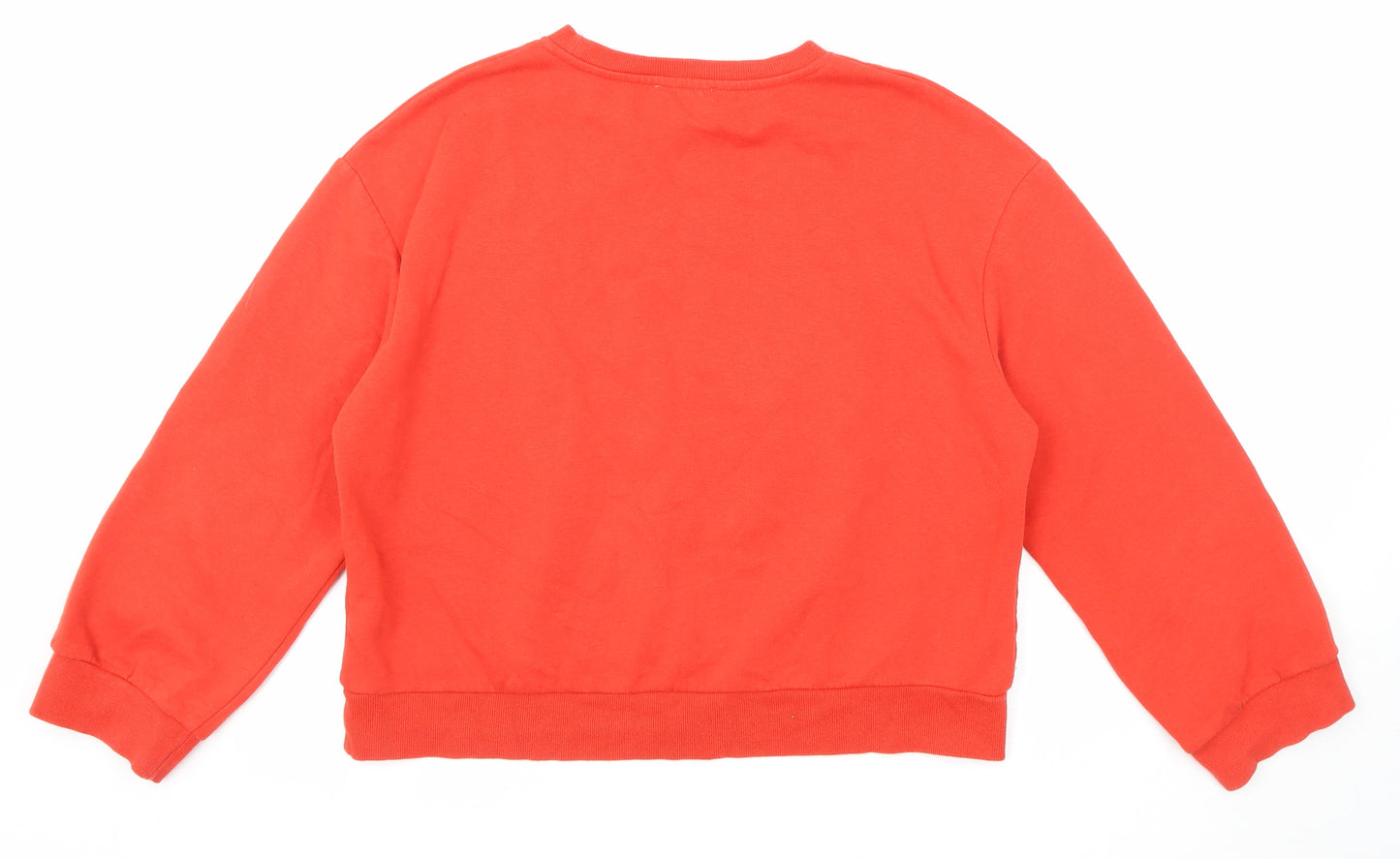 Zara Womens Red Cotton Pullover Sweatshirt Size S Pullover