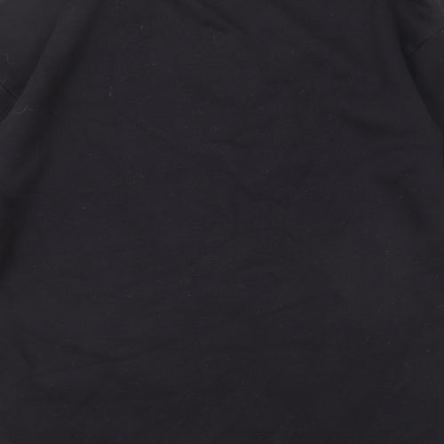 New Look Womens Black Cotton Pullover Sweatshirt Size M Pullover - Long line