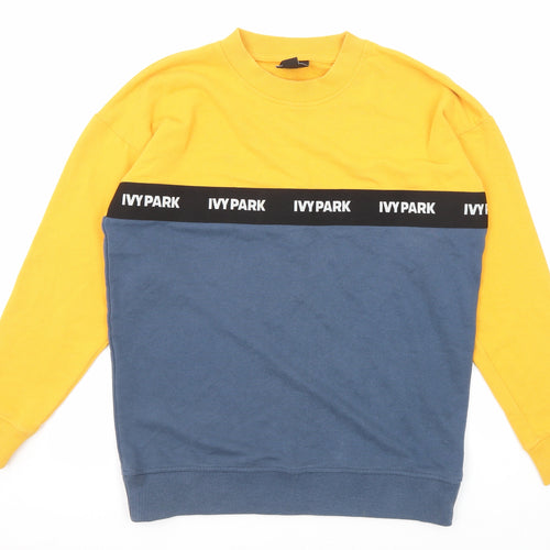 IVY PARK Mens Blue Polyester Pullover Sweatshirt Size XS - Colourblock