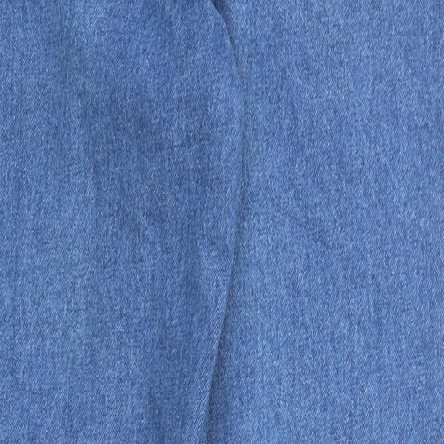 OKAY Mens Blue Cotton Straight Jeans Size 34 in Regular Zip
